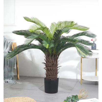 Indoor and outdoor decorative plants artificial iron trees potted large cycad fake green plants