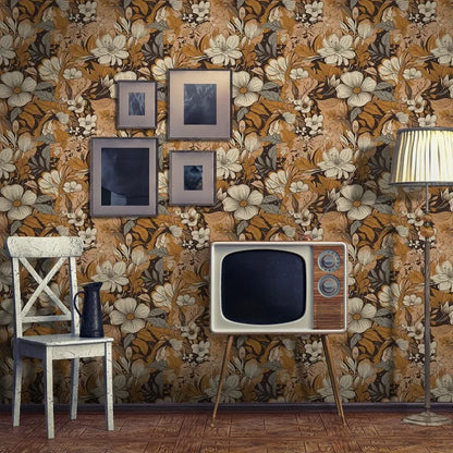 Self-adhesive Textured Wallpaper Wall Decoration for Living Room and Bedroom Plant Waterproof and Wear-resistant Wall Stickers