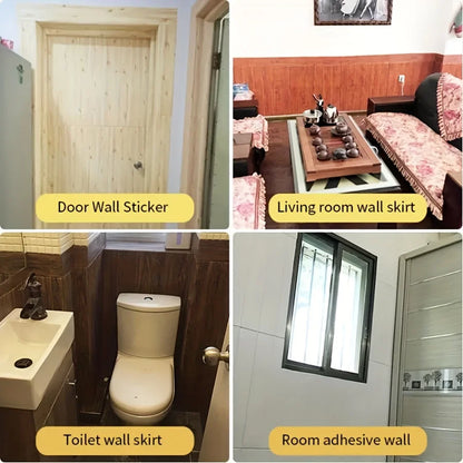 10pcs Wood Grain Wallpaper Panels Peel and Stick for Interior Wall Decor Self-Adhesive Foam Wall for TV Background Walls Bedroom