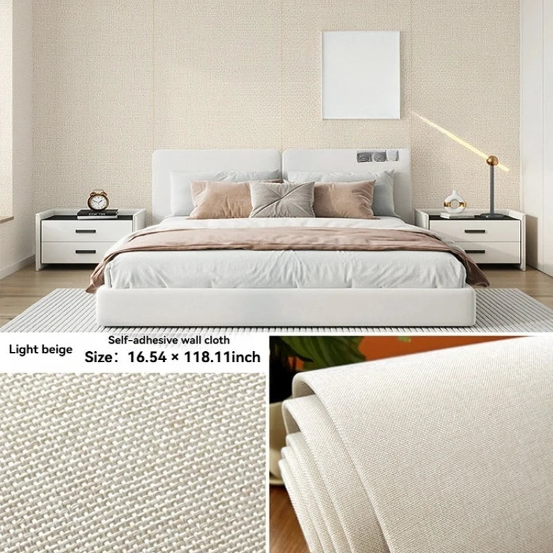 3D Wall Panels Tv Background Wall Linen Wall Fabric Self-Adhesive Wall Panels Wall Decoration Self-Installation Wall Fabric Soft Panels Soundproof Wall Stickers Self-Adhesive Wallpaper
