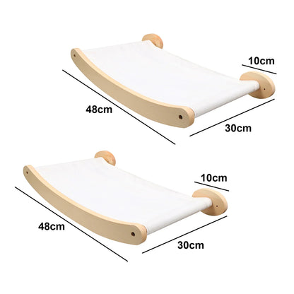 Cat Scratching Post Wall Furniture Wood Wall Mounted Kitten Scratcher Tree Tower Toys Thicker Column for Indoor Cats Accessories