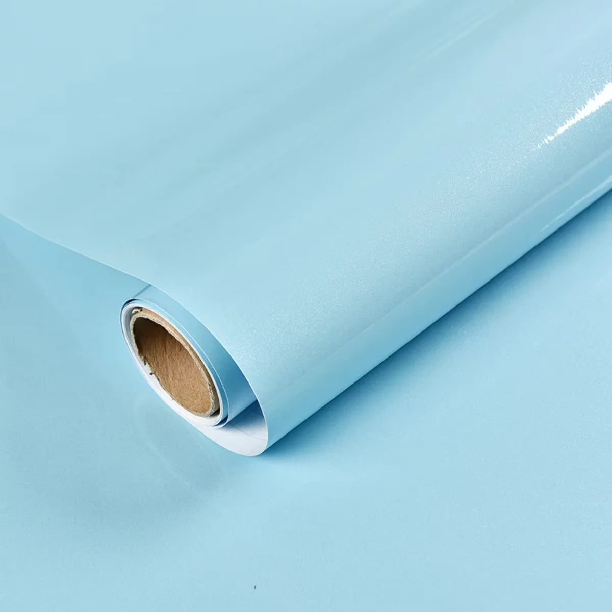 6M Plain Gloss Pearl Film Wallpaper PVC Waterproof Self Adhesive Wallpaper DIY For Wardrobe Kitchen Furniture Room Renovation