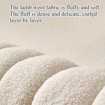 Living room small stool lamb wool bench household round stool Internet celebrity children sofa stool low stool simple pier shoe