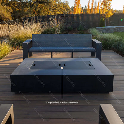 Wood/Gas/Alcohol/Atomization Custom Core 1650*1000*340mm Outdoor Wood Burning Fireplace Stove Table Freestanding Fire Pit