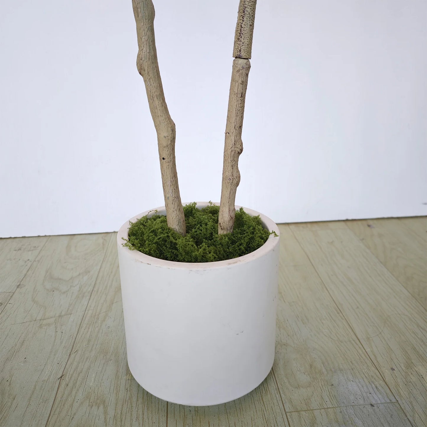 180Cm/5.9Ft Double Trunk Artificial Birch Oak Tree Potted Realistic Faux Plant for Home Office Indoor Outdoor Living Room Decor