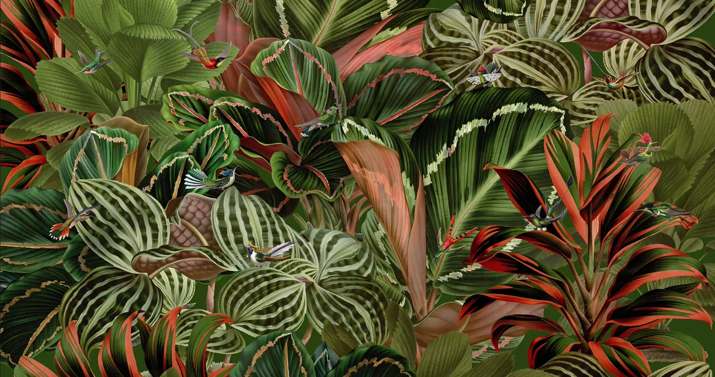 Custom Wallpaper European Style Retro Plants Flowers Forests Hummingbird Mural Bedroom Living Room Background Wall Wallpaper