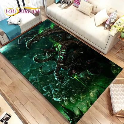 World of Warcraft,WOW ,Game Gamer Area Rug,Carpet Rug for Living Room Bedroom Sofa Doormat Decoration, Kid Non-slip Floor Mat 3D