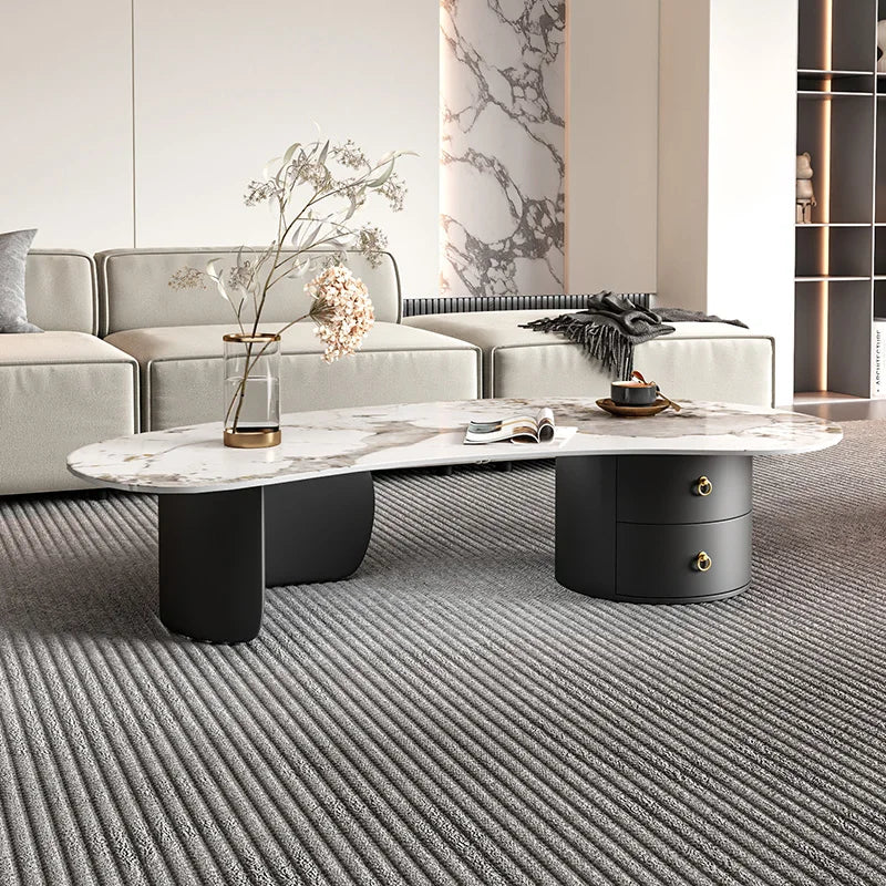 Irregular Modern Coffee Table Accessories Black Small Outdoor Coffee Tables Living Room Drawers Table Basse De Salon Home Decor