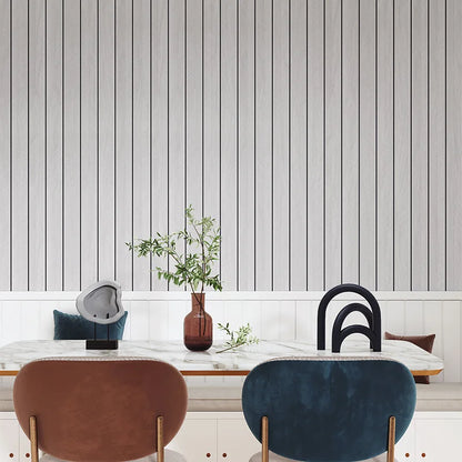 40x40cm Imitation Wood Grille Strip Wall Panel Living Room Bedroom Decoration Waterproof Self-adhesive Ugly Covering Wallpaper