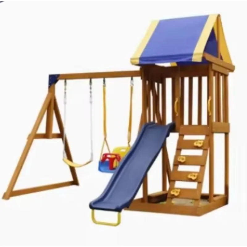 Factory Original Outdoor Wood Playhouse for Kids Kids' Outdoor Amusement Equipment-Wooden Playhouse