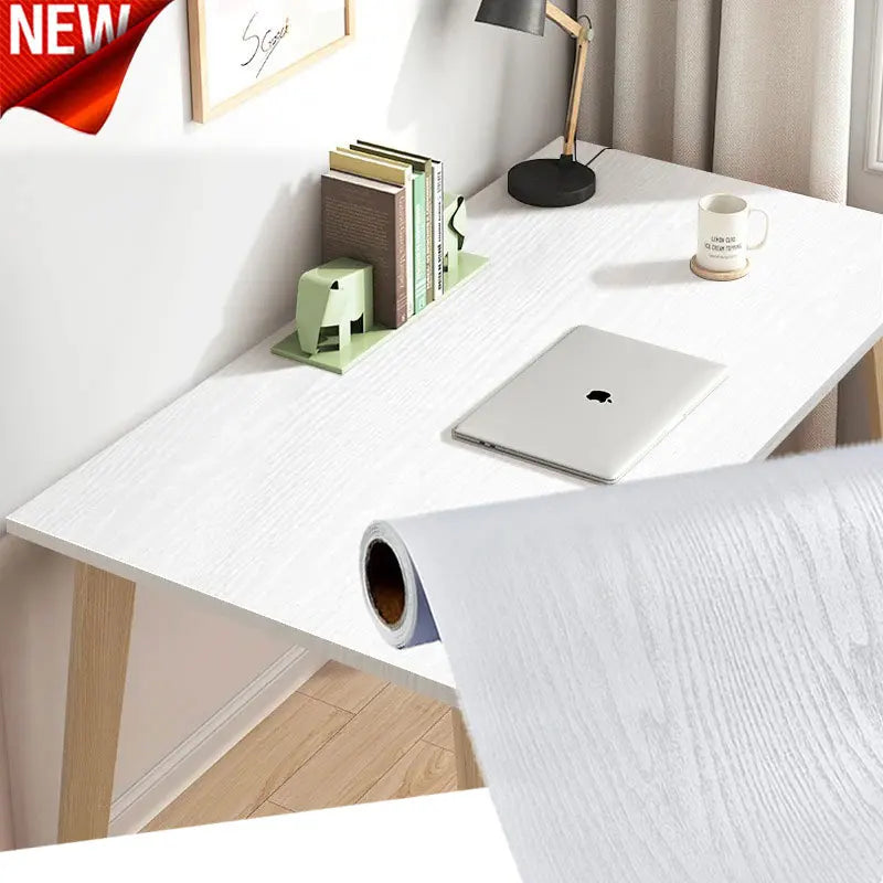 Wallpapers Home Decor Bedroom Waterproof Wall Stickers 45cm White Wood Grain Suitable For Living Room Wallpaper Self Adhesive