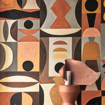 custom wallpapers for living room TV background retro geometric wallpaper sofa Home Decoration mural wall covering Wall stickers
