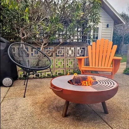 #For Outdoor round Corten Steel Fire Pit Bowl Wood Burning Water Bowl for Outdoor Entertaining