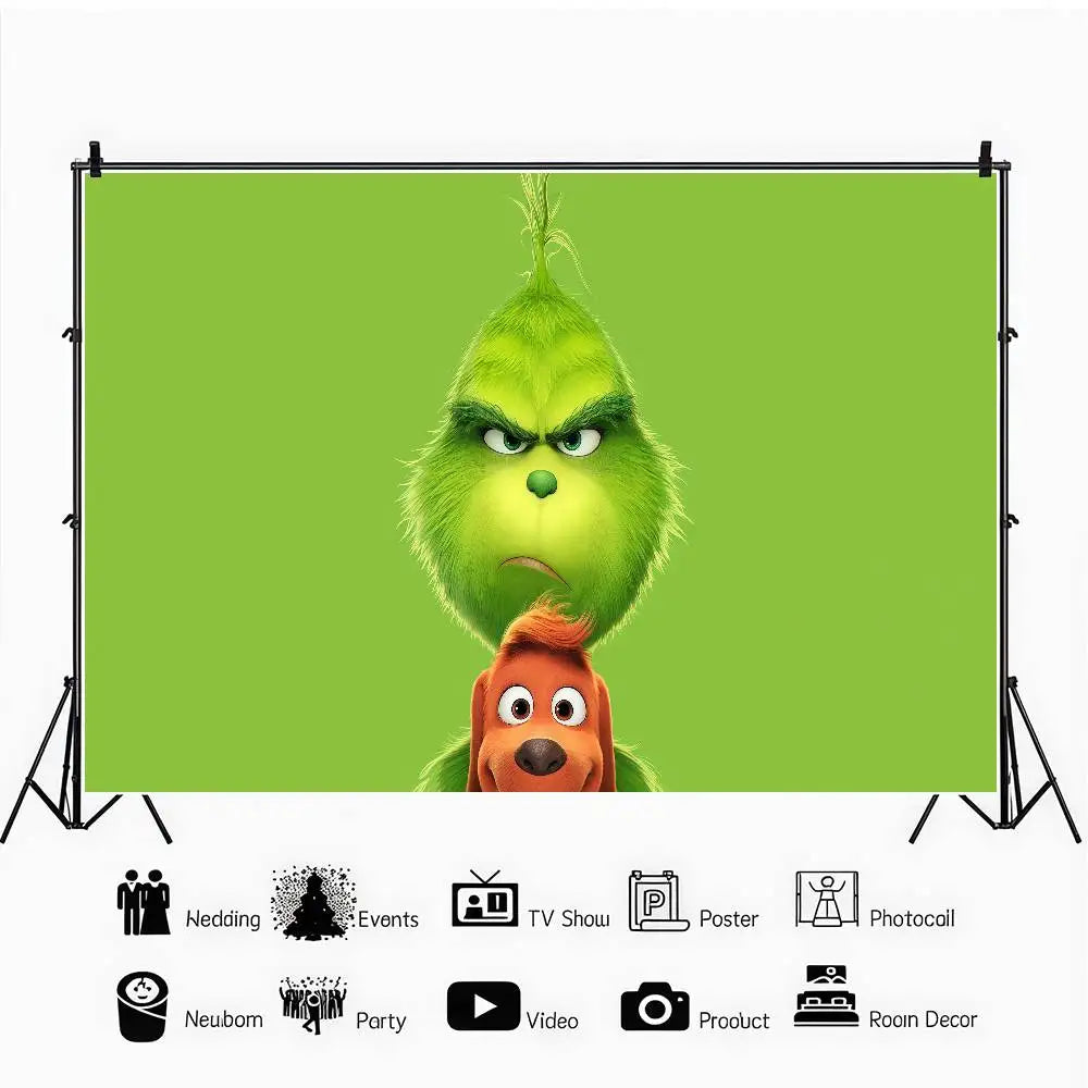 Cartoon G-Grinch Photography Backdrops Photo Wallpaper Background Paper Props For Photo Studio Shoot Product