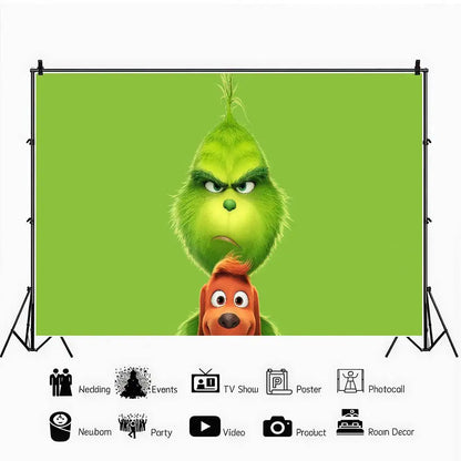 Cartoon G-Grinch Photography Backdrops Photo Wallpaper Background Paper Props For Photo Studio Shoot Product