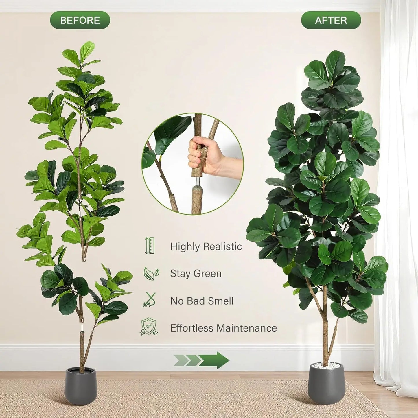 Artificial Fiddle Leaf Tree