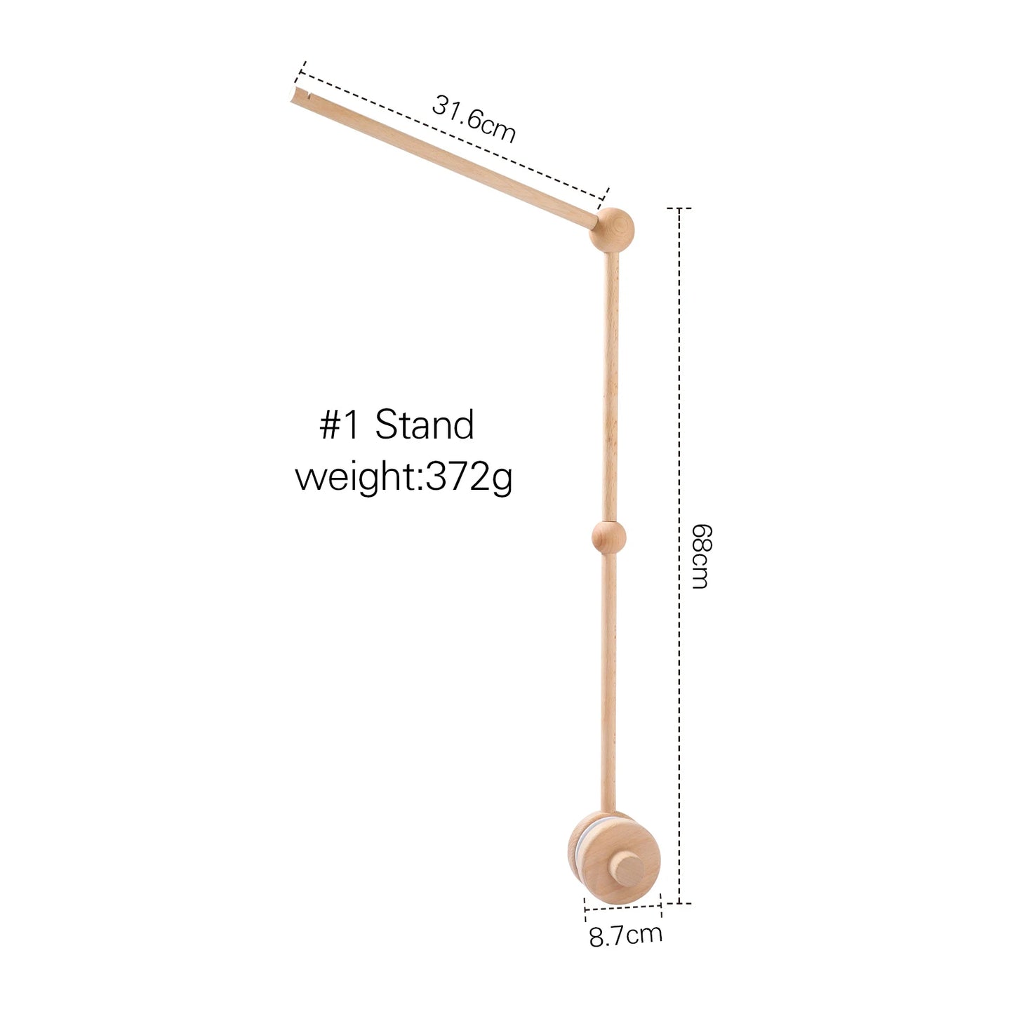 Baby Rattle Toy 0-12 Months Toys Wooden Mobile Bed Bell Floor Stand Bracket Newborn Bed Bell Hanging Holder Bracket Infant Crib