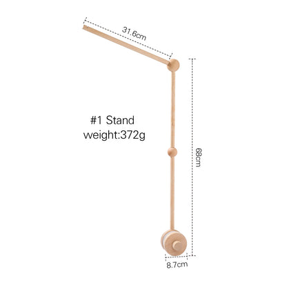 Baby Rattle Toy 0-12 Months Toys Wooden Mobile Bed Bell Floor Stand Bracket Newborn Bed Bell Hanging Holder Bracket Infant Crib