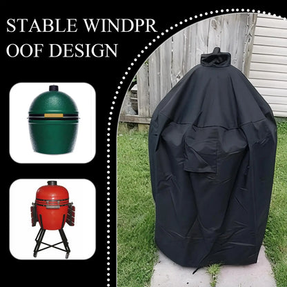 Cover For Grill 210D Oxford Adjustable Protector Windproof Barbecue Grill Cover Waterproof For Outdoor Camping Grilling Kitchen