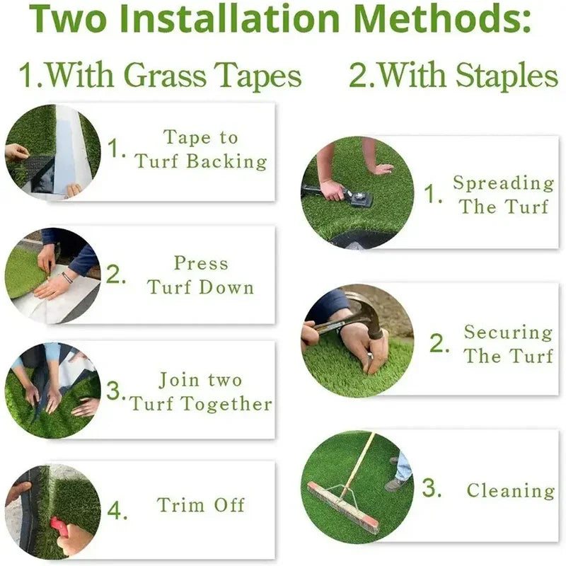 2025 Realistic Grass Rug Indoor Outdoor Grass Mat Artificial Grass Turf Fake Grass for Garden Lawn Landscape Balcony DecorationS