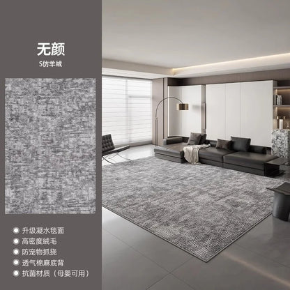 Modern Scandi Area Rug, Spill-Proof Easy Clean Carpet for Living Room and Bedroom, Plush Sofa Mat with Non-Slip Backing