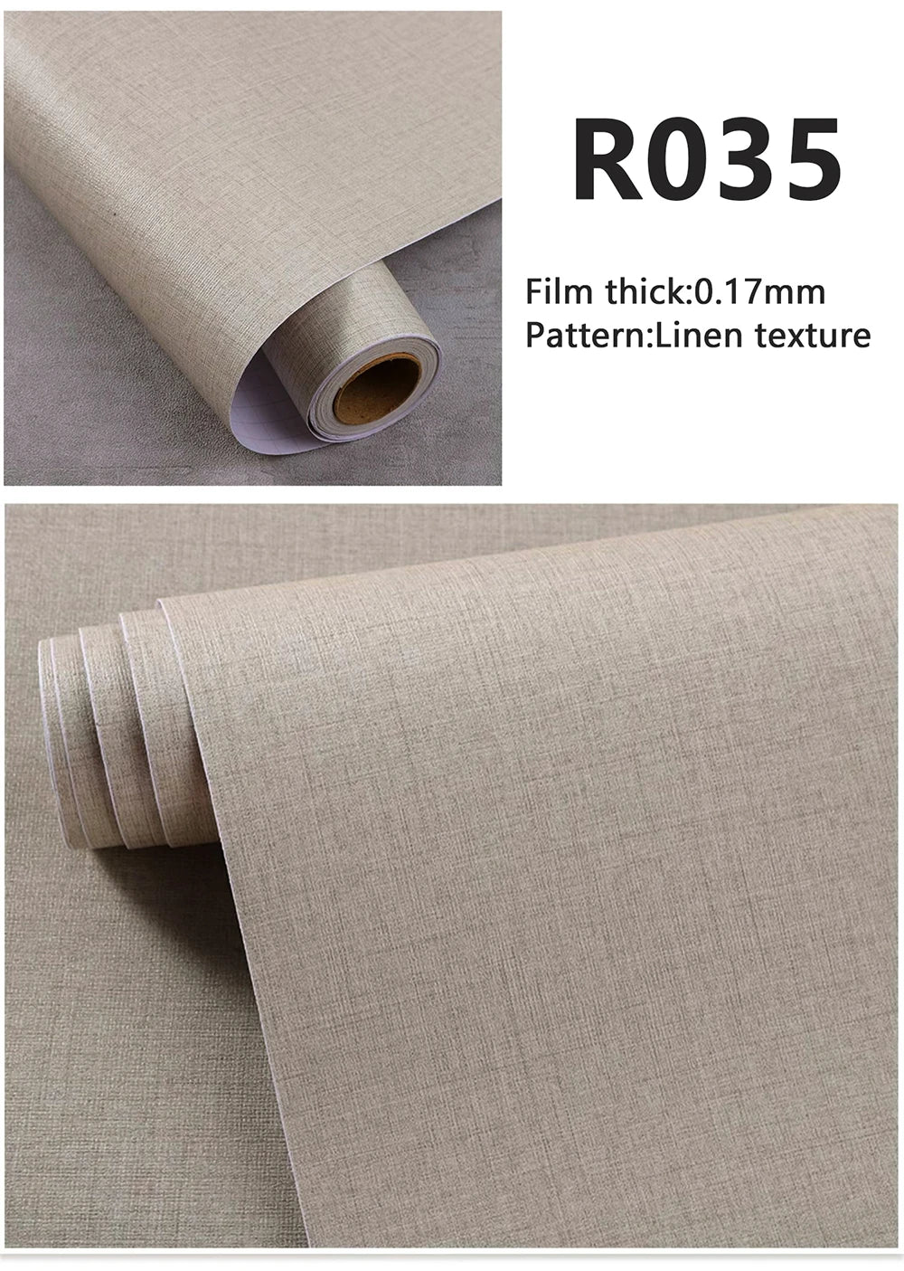 Faux Grasscloth Wallpaper Self-Adhesive Linen Texture Stickers For Wall Bedroom Living Room Cabinet Countertop Cover Stickers