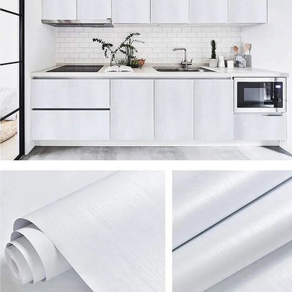 Wallpapers Home Decor Bedroom Waterproof Wall Stickers 45cm White Wood Grain Suitable For Living Room Wallpaper Self Adhesive