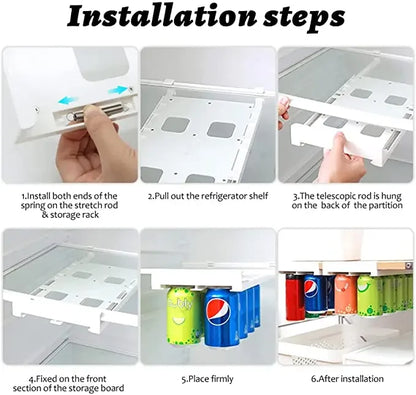 Refrigerator Storage Box Organizer Can Space-saving Organizer Can Beverage Can Finishing Four Case Fridge Kitchen Storage