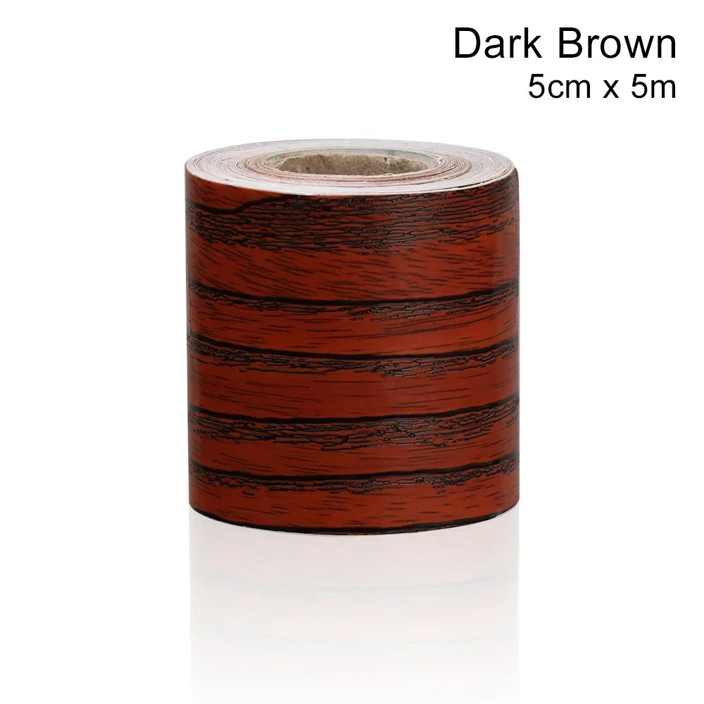 Self-adhesive PVC Waterproof Wood Waist Line Wallpaper Skirting Line Wall Border Stickers Home Decor