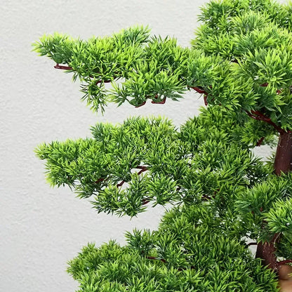 High Quality Realistic Artificial Pine Tree Large Bonsai Indoor Outdoor Garden Decor Durable Fiberglass Potted Plants