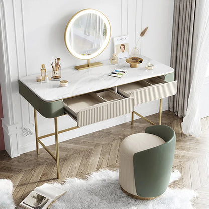 Modern Design Dressing Table Set Makeup Table with Drawers Dresser Table for Living Room