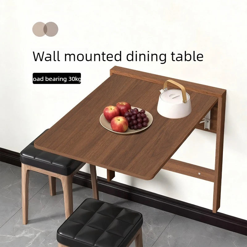 Multifunctional Wall Mounted Folding Dining Table Hidden Desk for Small Space Ultra Thin Storage Unit Study Computer Desk
