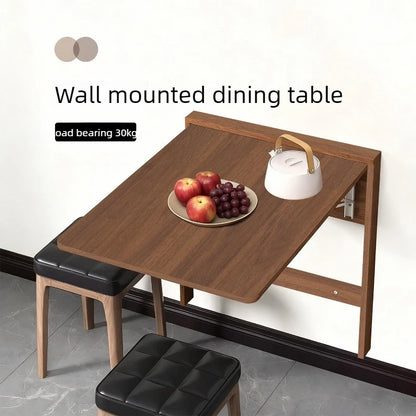 Multifunctional Wall Mounted Folding Dining Table Hidden Desk for Small Space Ultra Thin Storage Unit Study Computer Desk