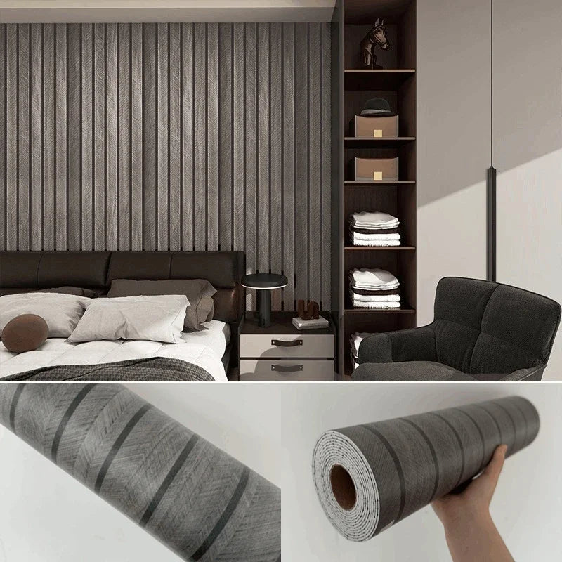 Foam Grille Wallpapers Wall Stickers Bedroom Background Walls Renovation Thicke Wood Grain Peel and Stick Wall Paper Home Decor