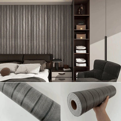 Foam Grille Wallpapers Wall Stickers Bedroom Background Walls Renovation Thicke Wood Grain Peel and Stick Wall Paper Home Decor