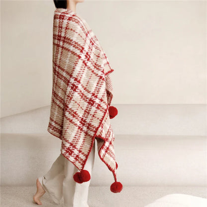 Half Velvet Blanket Home Sofa Blankets Universal Plaid Red Autumn Winter Christmas New Year Blanket Office Nap Shawl Bedding