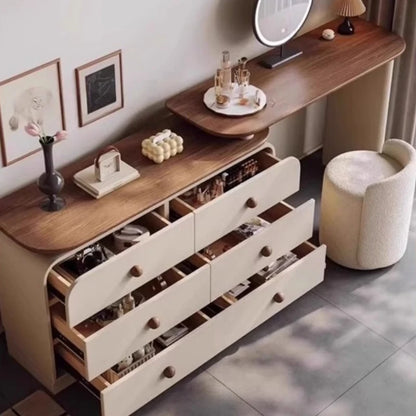 Adjustable Rustic Dressing Table Apartment Drawer Solid Wood Dressing Table Stool Drawer Penteadeira De Maquiagem Home Furniture