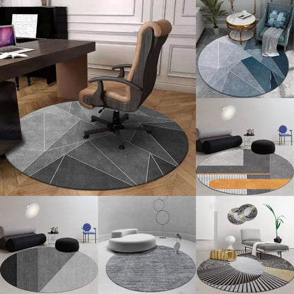Modern Round Area Rug Minimalist Soft for Living Room Bedroom Study Room Decor Floor Mat Slip-resistant Wear-resistant Fashion