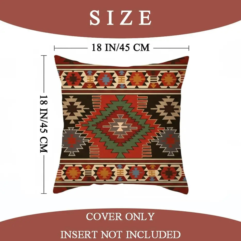4Pcs Linen Throw Pillow Covers 45x45cm Decorative Cushion Cases for Sofa Bedroom Living Room Home Decor Zippered Pillowcases