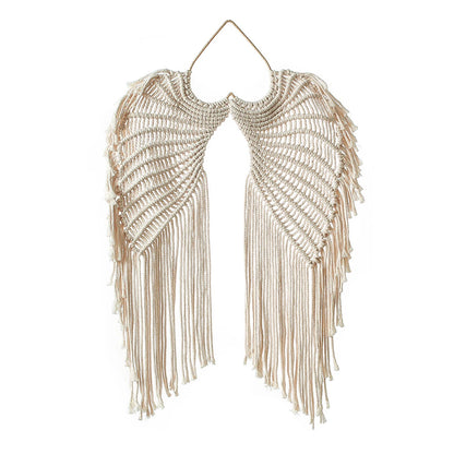 Angel Wing Hanging Tapestry Wall Hanging Hand Woven Wall Decor Bohemian Home Decor  Woven Macrame Tapestry Art Craft Gift