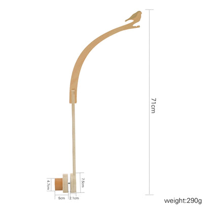 Crib Mobile Bed Bell Wooden Bracket Baby 0-12 Months Wooden Mobile Hanging Rattles Toy Holder Decorative Accessories Arm Bracket