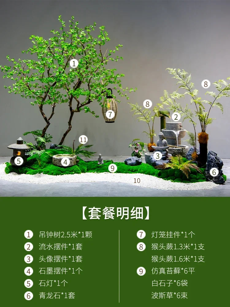 Artificial Bell Tree Show Window Decoration Drunk Wood Green Plant Landscape Indoor and Outdoor Ornaments