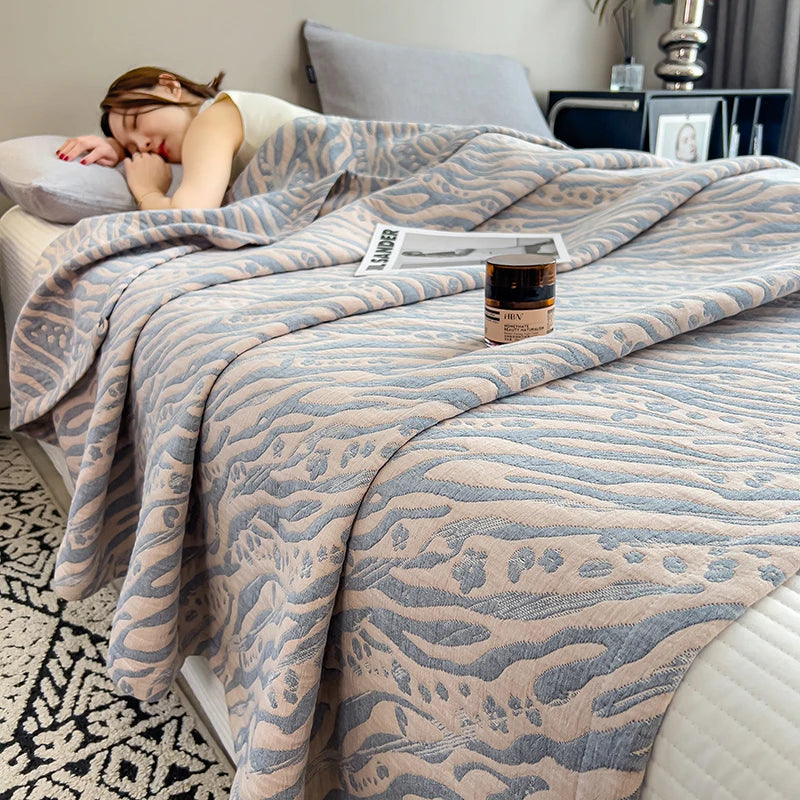 100% Cotton Blanket for Bed Breathable Lightweight Throws Blanket Soft Cozy Home Decoration Large Bed Cover Boho Towel Blankets