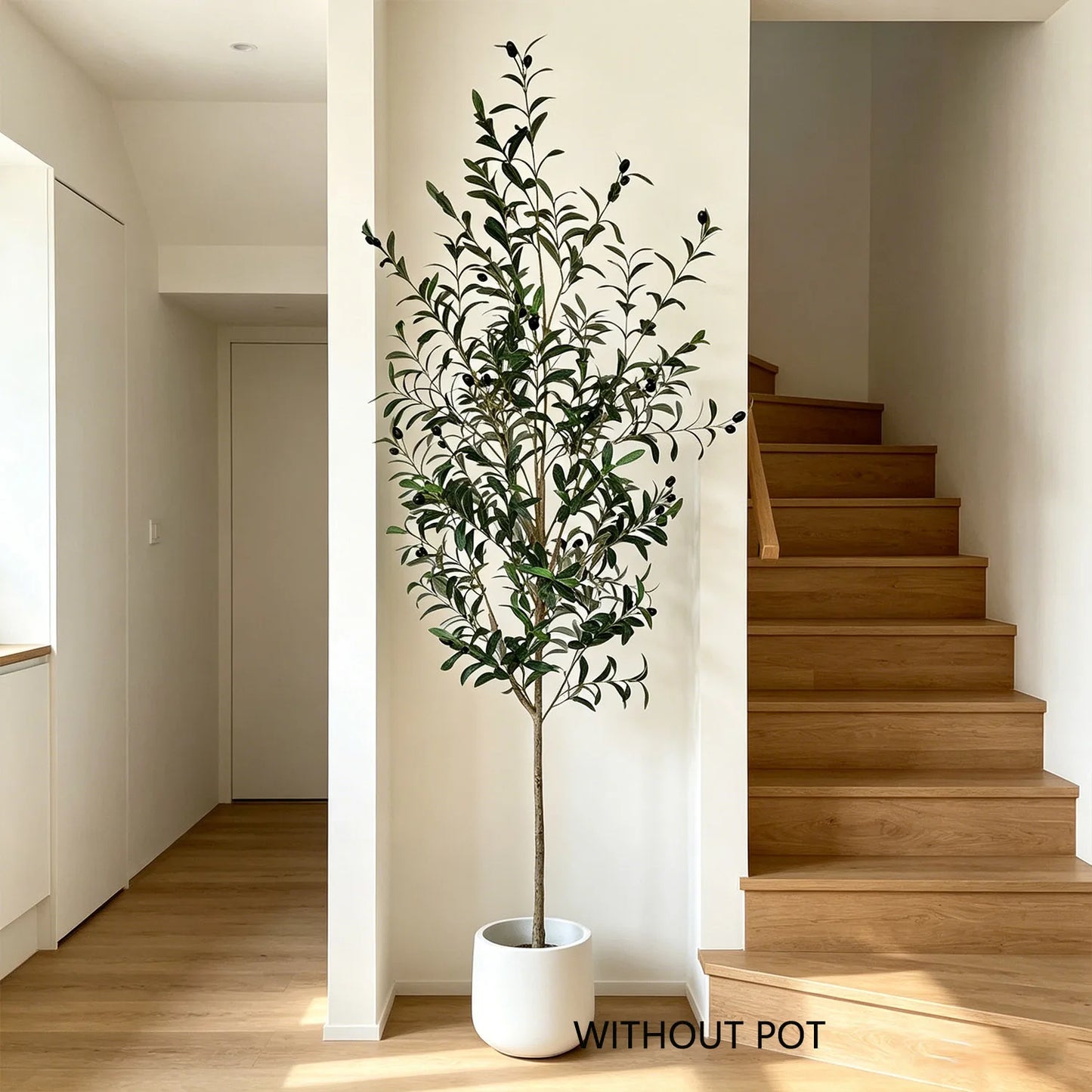 4ft/5ft/6ft Artificial Olive Plant Tree Plant Branch Greenery Fake Plant Indoor Outdoor for Home Garden Living Room Decoration