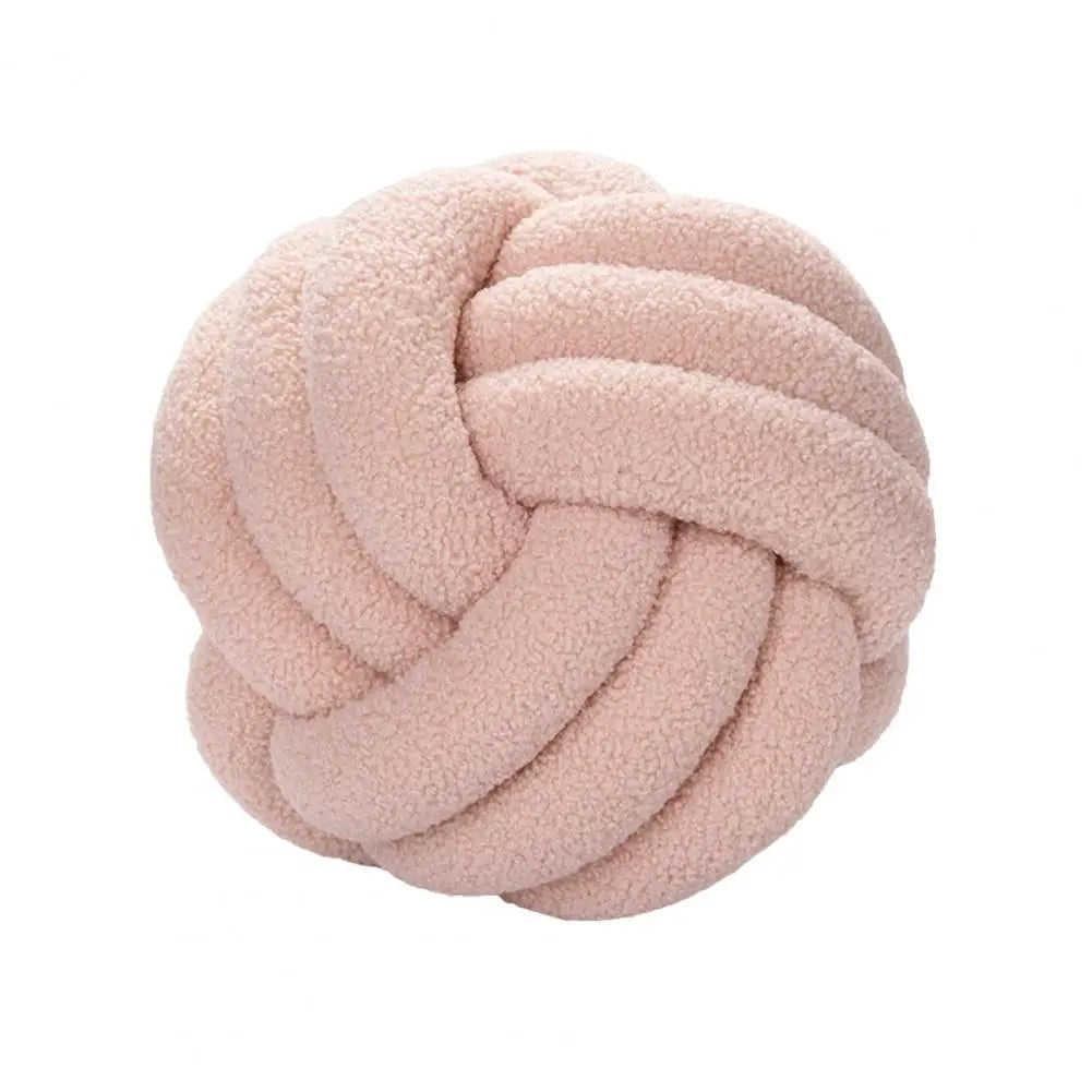 Knotted Ball Pillow Indeformable Eco-friendly Knotted Ball Plush Pillow Hand-woven Knotted Ball Back Throw Pillow