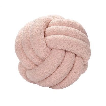 Knotted Ball Pillow Indeformable Eco-friendly Knotted Ball Plush Pillow Hand-woven Knotted Ball Back Throw Pillow