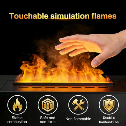 3D Steam Water Vapor Fireplace 100cm Insert,Built-in Electric Fireplace luxury gold mist fireplace flame No Heating fire pit