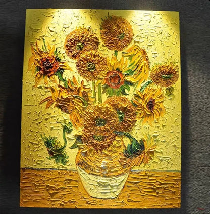 Modern 100% Hand Painted Sunflower Oil Painting Reproduction Canvas Wall Art Unframed Paintings Wall Picture Artwork Van Gogh