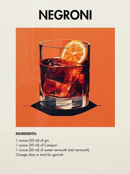 Classic Simple Bar Drinks Liquor Cocktail Bartending Recipe Poster Canvas Art Painting Prints Home Room Bar Wall Decoration
