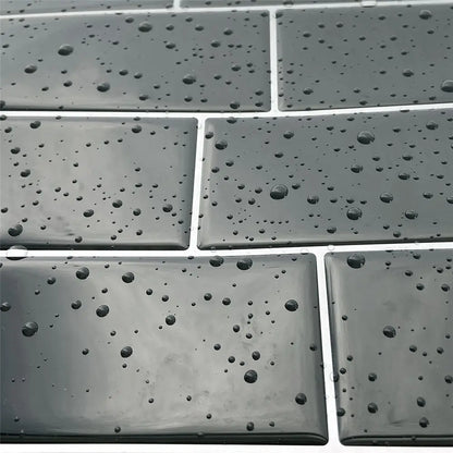3D Grey Brick Durable DIY Wall Sticker Waterproof Removable Home Decor Grey Brick 3D Wallpaper Kitchen